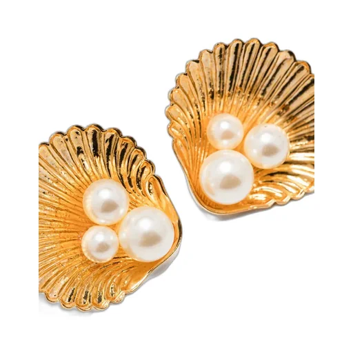 Maricela Shell-Pearl Earrings