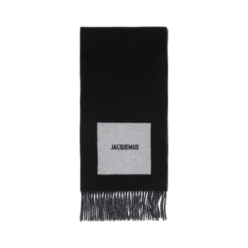 Logo Detailed Fringed Scarf