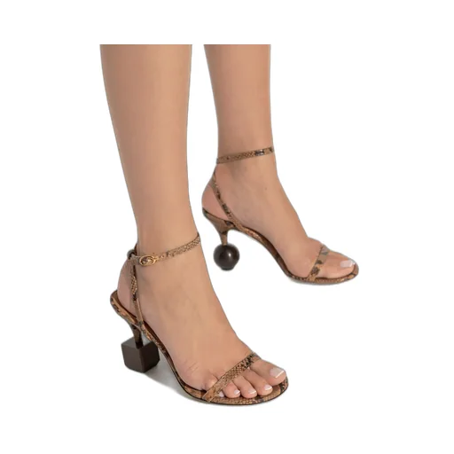 Printed Heeled Sandals