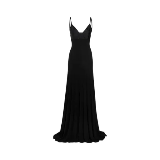 La Robe Spallina Spaghetti-Strap Evening Dress