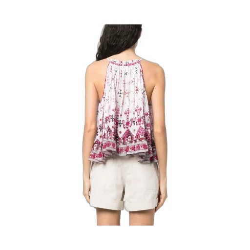 Graphic-Print Cropped Blouse