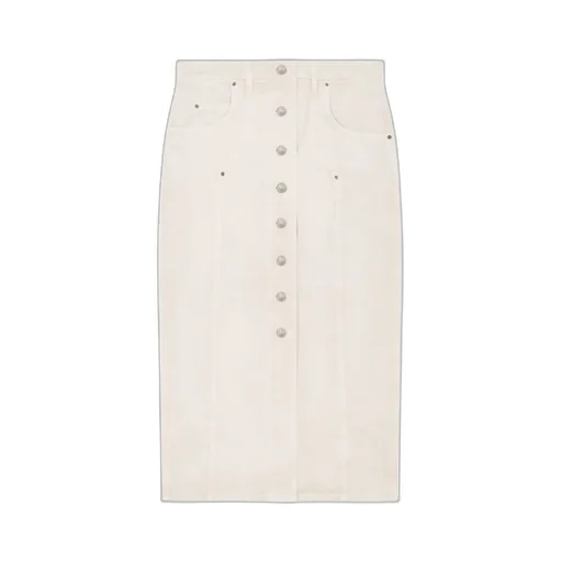 Buttoned Midi Skirt