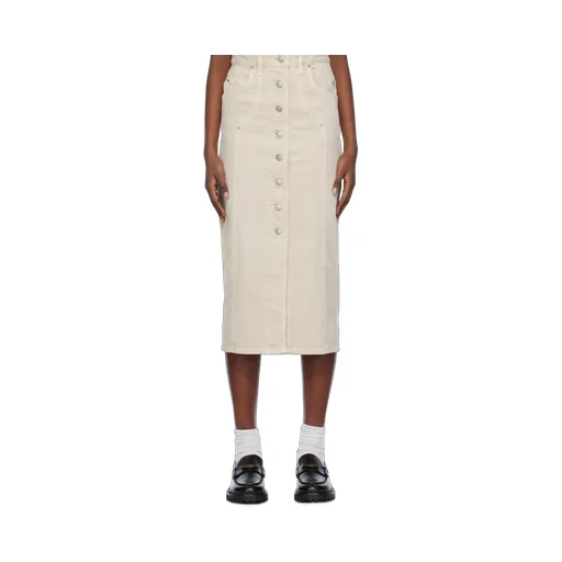 Buttoned Midi Skirt