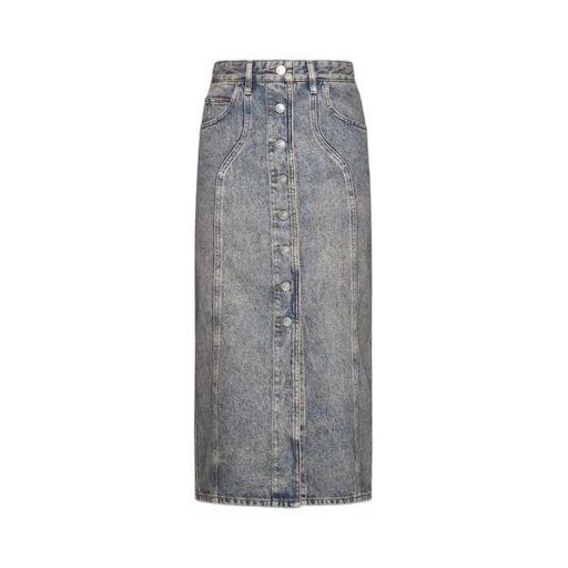 Buttoned Midi Skirt