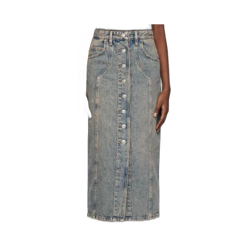 Buttoned Midi Skirt