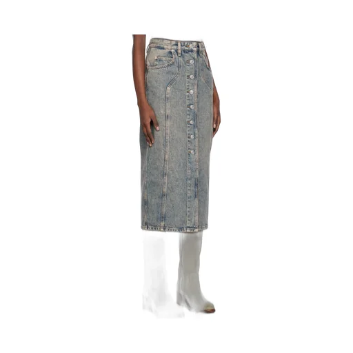 Buttoned Midi Skirt
