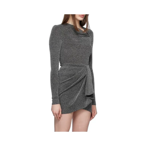 Shimmer Asymmetric-Neck Top