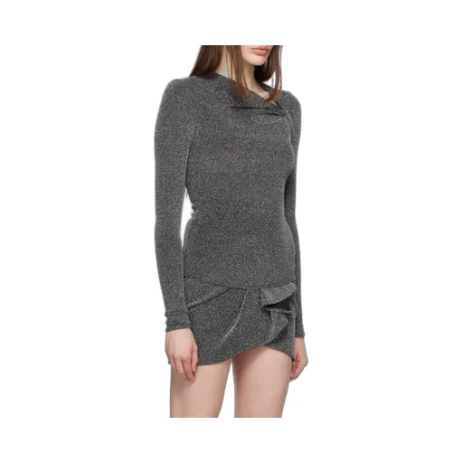 Shimmer Asymmetric-Neck Top