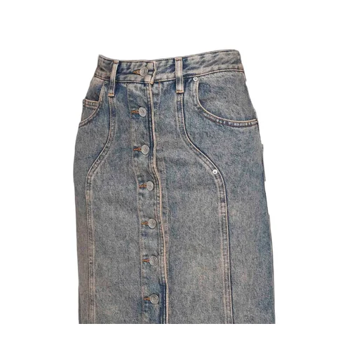 Buttoned Midi Skirt