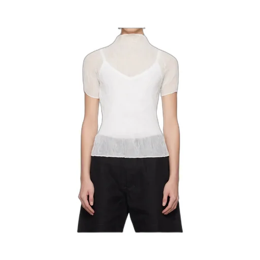 Chiffon Twist Turtleneck