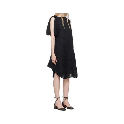 Pleated Twist Mini Dress