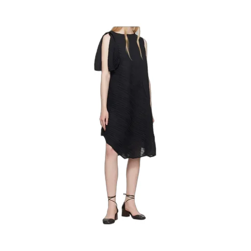 Pleated Twist Mini Dress