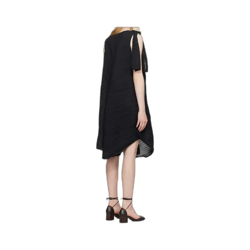Pleated Twist Mini Dress