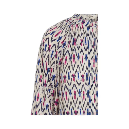 Geometric Long-Sleeve Blouse