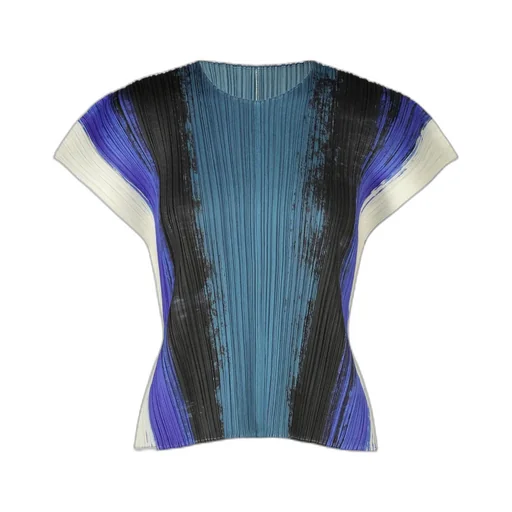 Pleated Paint-Effect Tank Top