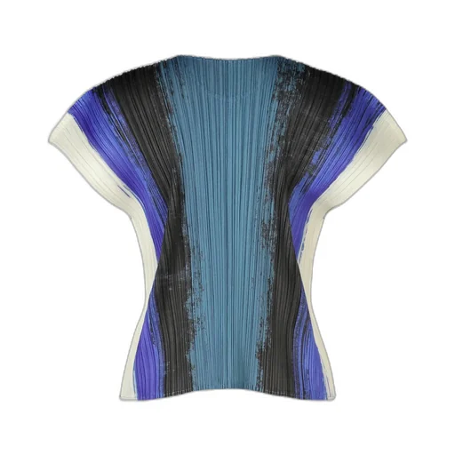 Pleated Paint-Effect Tank Top