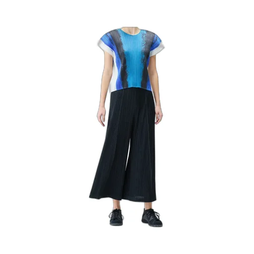 Pleated Paint-Effect Tank Top