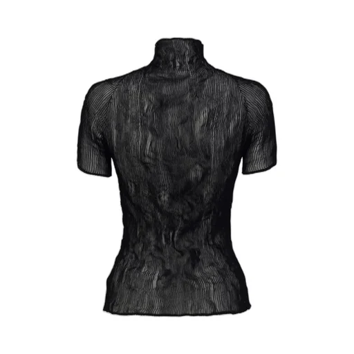 High-Necked Short-Sleeved Top