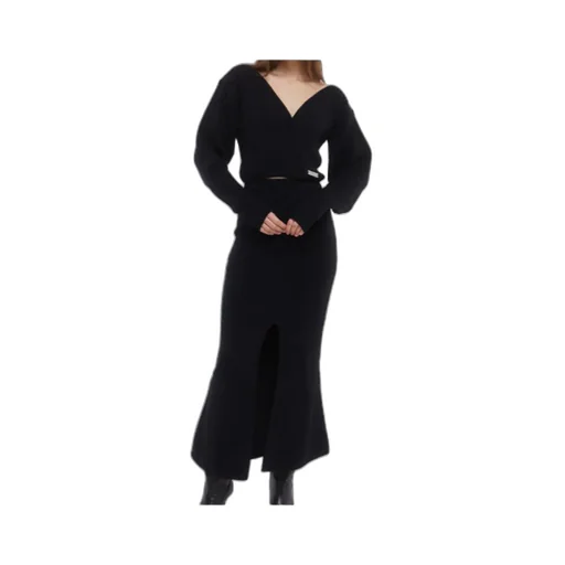 Ribbed Maxi Skirt