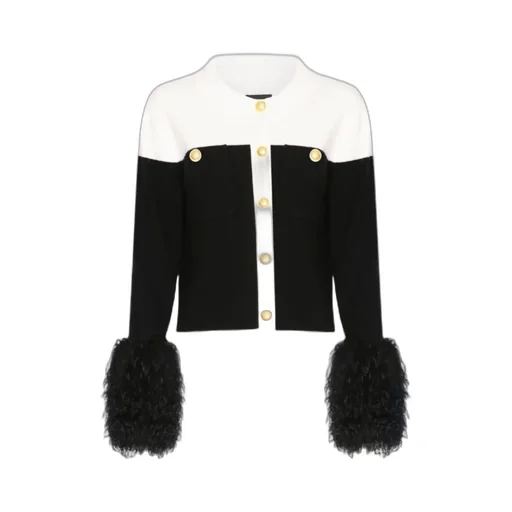 Long-Sleeved Wool Cardigan