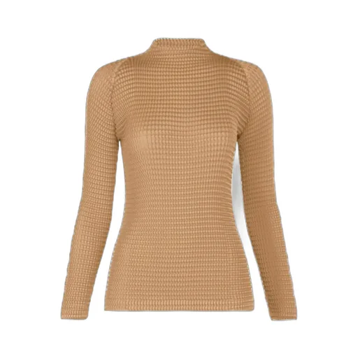 Long-Sleeved Pleated Top