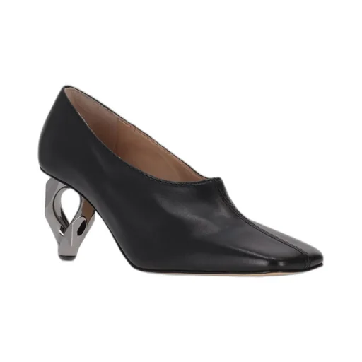 Stitch Chain Heel Pump