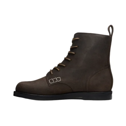 Loafer Lace-Up Ankle Boots