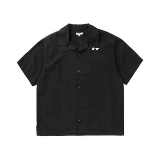 Embroidered-Detail Short-Sleeve Shirt