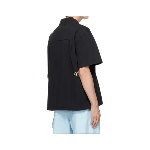 Embroidered-Detail Short-Sleeve Shirt