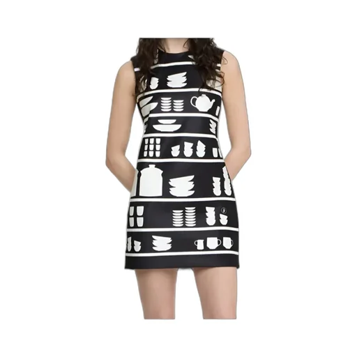 Pottery Print Mini Dress