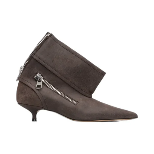 Biker Kitten Heel Ankle Boots