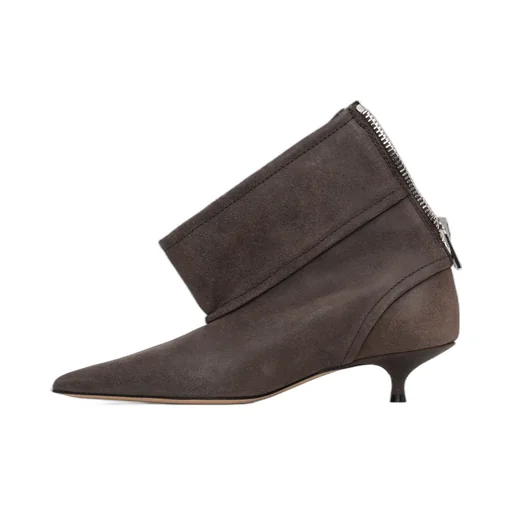 Biker Kitten Heel Ankle Boots
