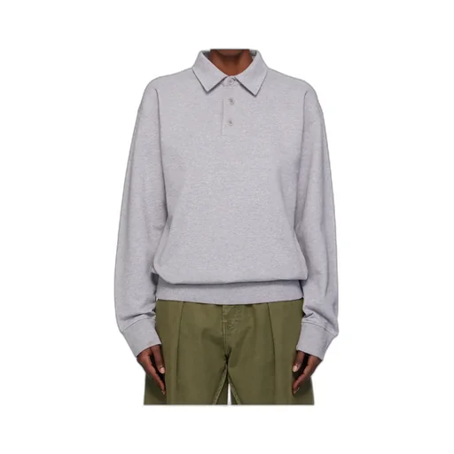 Long-Sleeve Polo-Neck Top
