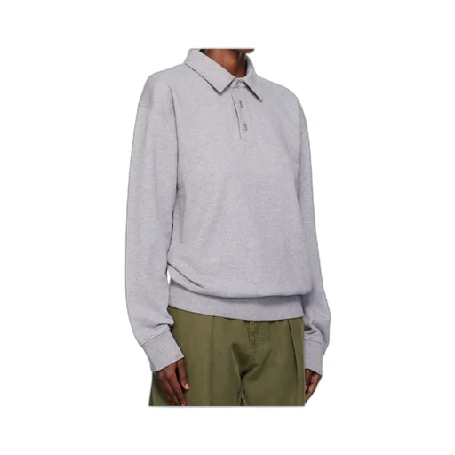 Long-Sleeve Polo-Neck Top