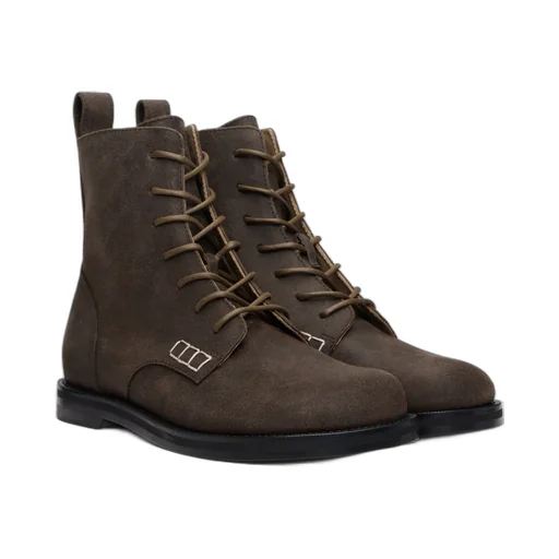 Loafer Lace-Up Ankle Boots