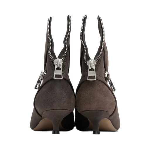 Biker Kitten Heel Ankle Boots