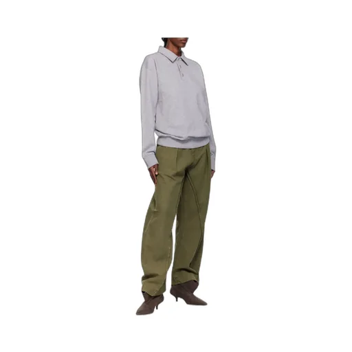 Long-Sleeve Polo-Neck Top
