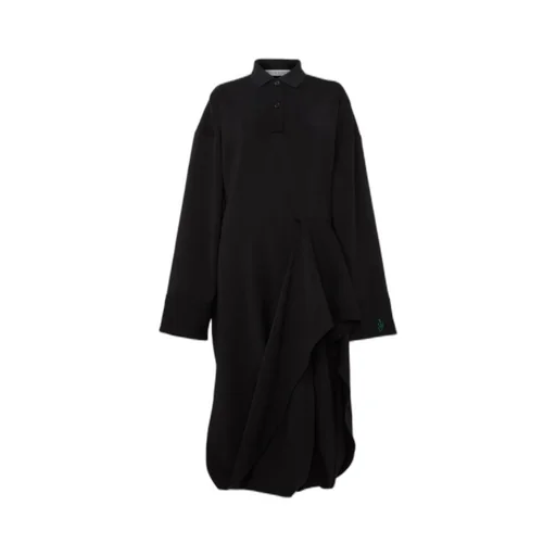 Sculptural Midi Polo Dress