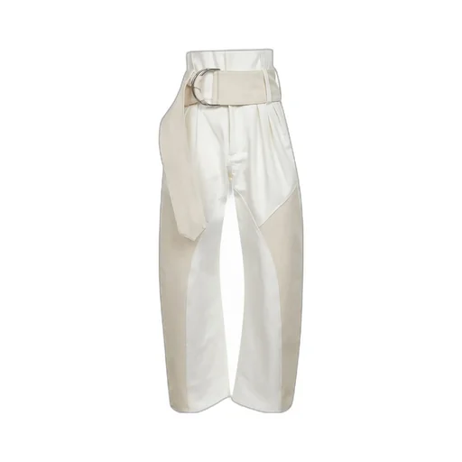 High Gathered Waist Jeans
