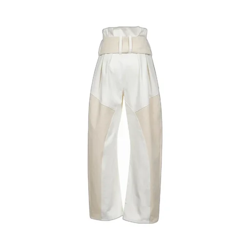 High Gathered Waist Jeans