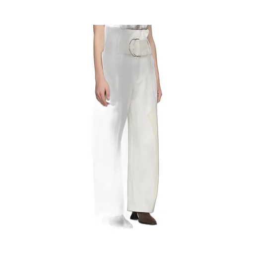 High Gathered Waist Jeans