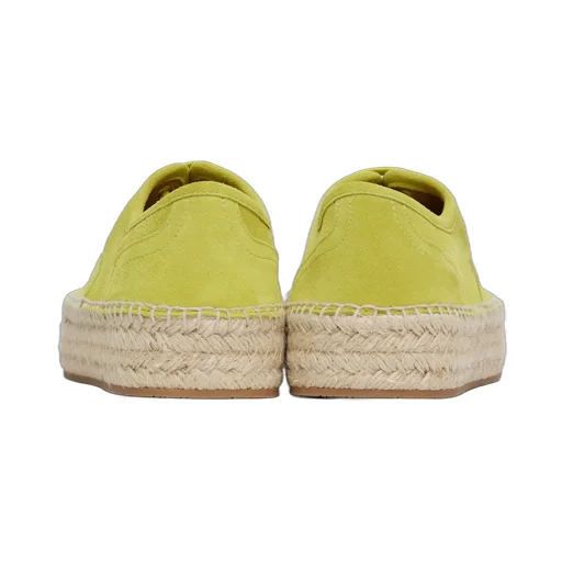 Suede Lace-Front Platform Espadrilles