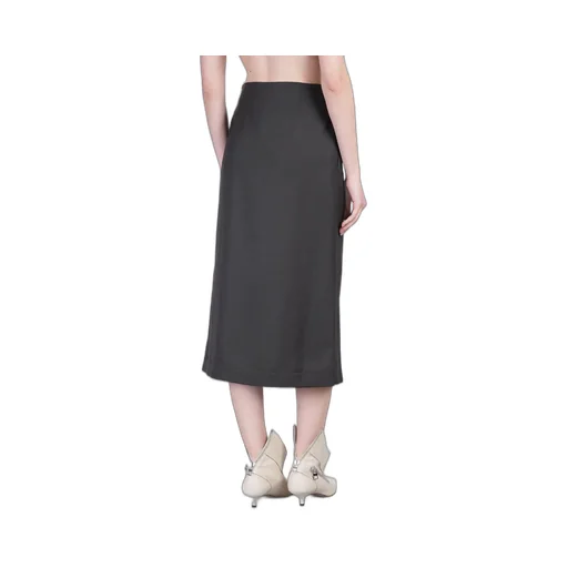 Strap Detail Slit Skirt