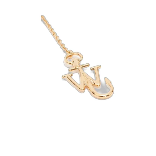 Logo Pendant Asymmetric Drop Earrings