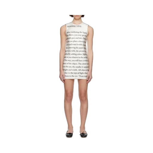 Text Print Mini Shift Dress