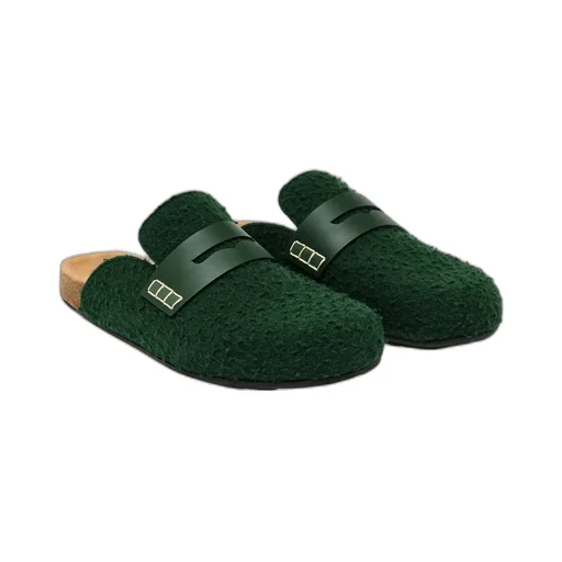 Felt Loafer Mules