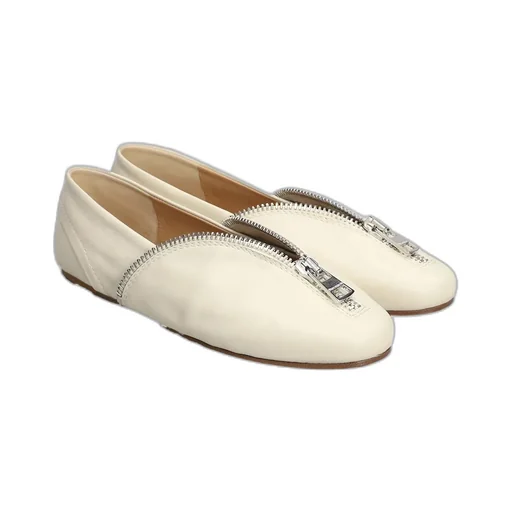 Zipper Ballet Flats