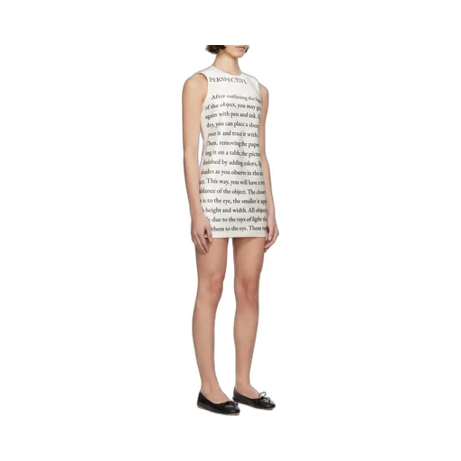 Text Print Mini Shift Dress