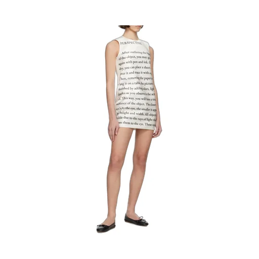 Text Print Mini Shift Dress