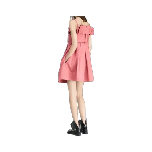 Pleated D-Ring Mini Dress
